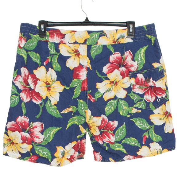 Polo Ralph Lauren Mens Swim Trunks Vintage Hawaiian Surf Retro Floral Blue 40 - Picture 4 of 4